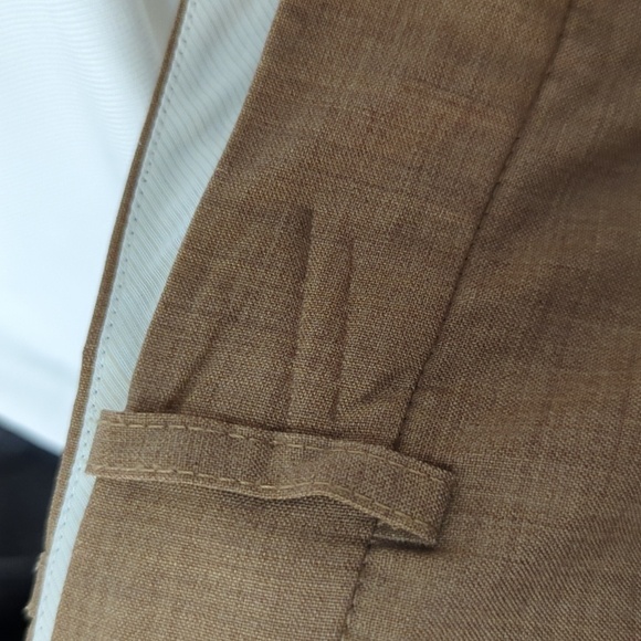 BCBGMaxazria Mid Rise Wide Leg Wool Pant Brown 8 Business casual academia office - Picture 11 of 11